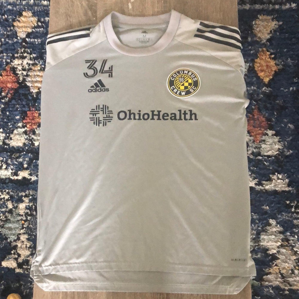 Player Worn Columbus Crew SC short sleeve training jersey
